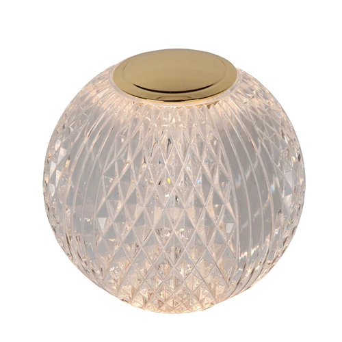 Lucide CINTRA - Lámpara de mesa Recargable - Batería/acumulador - Ø 9 cm - LED 3 StepDim - 1x1,5W 3000K - Transparente - detalle 1